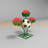 МЕЛЬНИЦА 3 с футбольным мячом, цветочница с термочашами и декоративной фигурой мяча