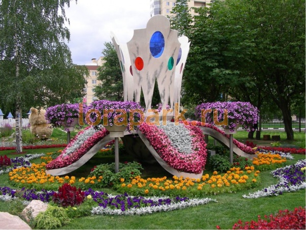 ЛОТОС 3.6 (6 лепестков), цветочница вертикального озеленения от производителя: завод городской уличной мебели Lora-Park