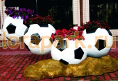 СКАЛА с 4  цветочницами Футбольный мяч, цветочница (бетон или стеклопластик)