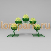 ДАБЛ 140.3.5 (дл.3м), арка цветочная для вертикального озеленения с 5 термо-чашами
