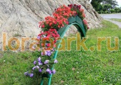 Мостик ВИАДУК Line, арка цветочная для вертикального озеленения с балконными ящиками