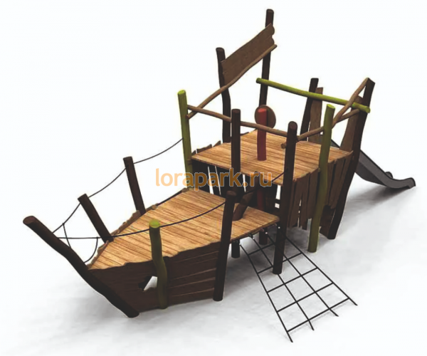 Корабль ПИРАТ ДЖЕК, спортивная игровая форма, интерактивный арт-объект