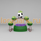 РАДУГА с 1 цветочницей Футбольный мяч, цветочница вертикального озеленения с термо-чашами