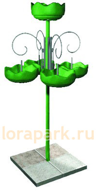 УЛИТКА подвесная парковая 2, конструкция, цветочница вертикального озеленения от производителя: завод городской уличной мебели Lora-Park