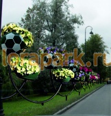 АРИЗОНА ТРИО с футбольным мячом, цветочница с термочашами и декоративной цветочницей в виде мяча