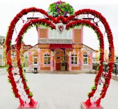 Арка СЕРДЦЕ Замок 1термо-чаша, цветочница в виде арки с термочашами