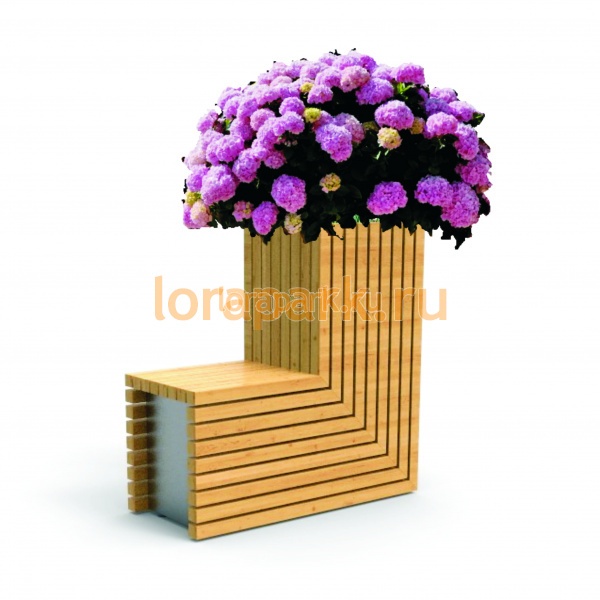 Кашпо ТОРОС вертикальный, цветочница со скамьей