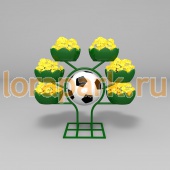МЕЛЬНИЦА 6 с футбольным мячом, цветочница с термочашами и декоративной фигурой мяча