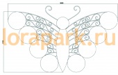 БАБОЧКА Алтея 8, крылья с цветной подложкой (как Алтея 12) и без, цветочница с термо-чашами