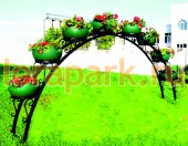 Арка ДАБЛ фигурная 220.5.8 (дл.5м), арка цветочная для вертикального озеленения с 8 термо-чашами