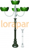 ЛАРГО Софит, чугунное основание и стальная цветочница вертикального озеленения