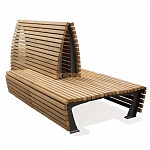 серия ЛАУНДЖ широкие скамейки для отдыха от производителя: завод городской уличной мебели Lora-Park