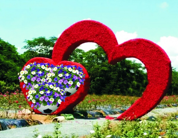 АРКА цветочная с 3 цветочными мячами, цветочница вертикального озеленения с термо-чашами от производителя: завод городской уличной мебели Lora-Park