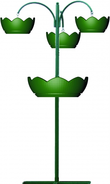 ЛИАНА 3.1 с крестовиной в основании, ЦС-04 K, цветочница вертикального озеленения с термо-чашами д.50см