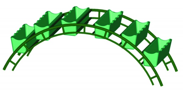 МОСТИК-мини 100.3.6 (дл.3м), арка цветочная для вертикального озеленения с 6 балконными ящиками
