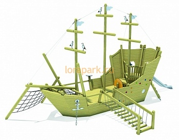 Корабль САНТА МАРИНА, спортивная игровая форма, интерактивный арт-объект