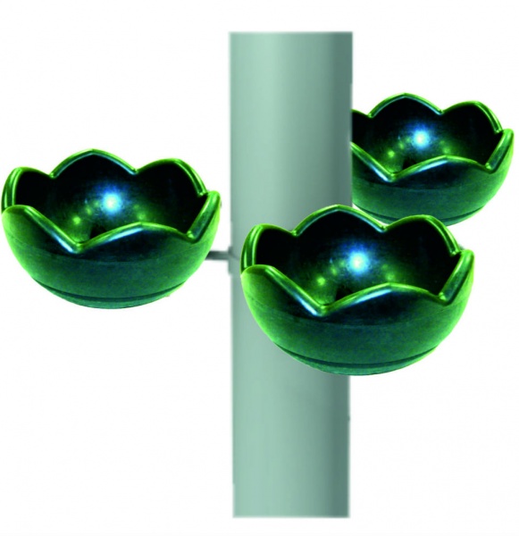 Кашпо ТРИО, цветочница с 3-мя термочашами 60см для вертикального озеленения для столбов и зданий