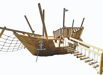 Корабль САНТА НИНА, спортивная игровая форма, интерактивный арт-объект