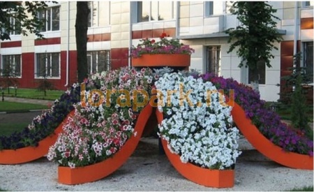 ЛОТОС 2.6 (6 лепестков), цветочница вертикального озеленения от производителя: завод городской уличной мебели Lora-Park