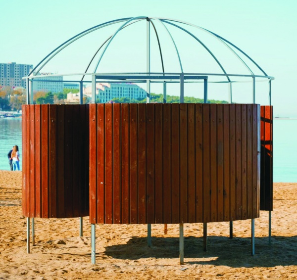 ВОЛНА пляжная кабинка для переодевания городская  от производителя: завод городской уличной мебели Lora-Park