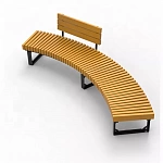 Серия РАДИУС скамейки парковые от производителя: завод городской уличной мебели Lora-Park
