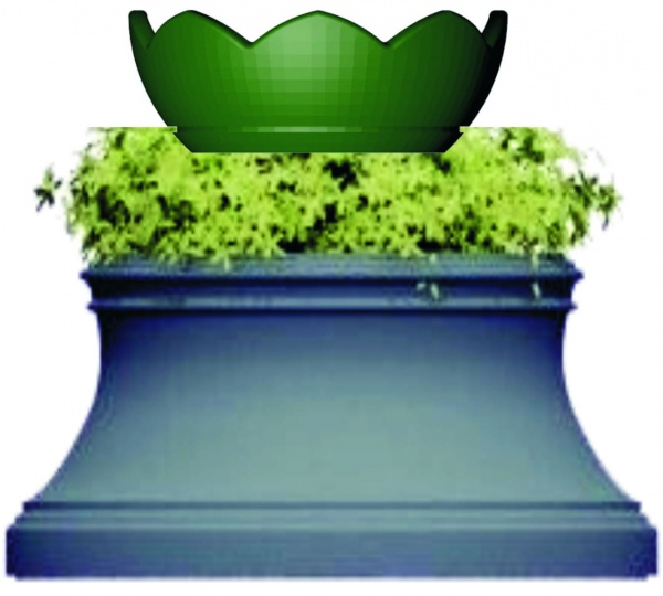 АМПИР основа 1, цветочница вертикального озеленения с термо-чашами                от производителя: завод городской уличной мебели Lora-Park