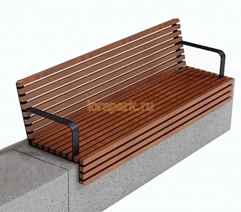 PS Vertical  Sofa 2, скамья со спинкой на подпорную стенку c усилением под колени