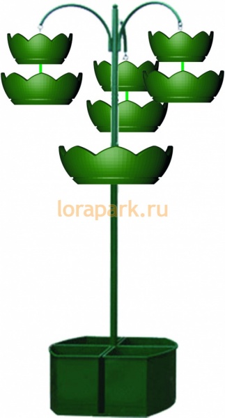 ЛИАНА 3.2 с тумбой в основании, ЦС-04 K, цветочница вертикального озеленения  от производителя: завод городской уличной мебели Lora-Park