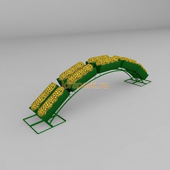 Мостик ВИАДУК Line двойной, арка цветочная для вертикального озеленения с балконными ящиками